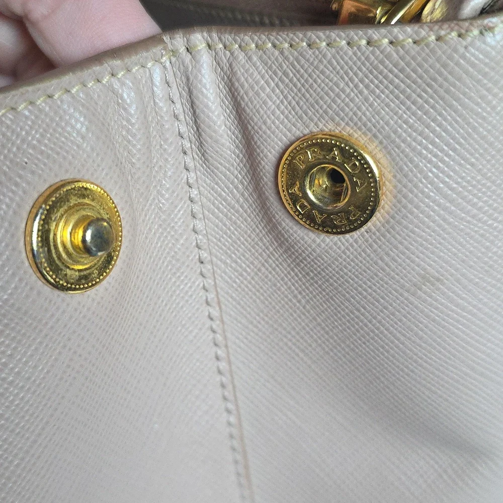 Prada Women's Tan Leather Tote Bag - Picture 13 of 16